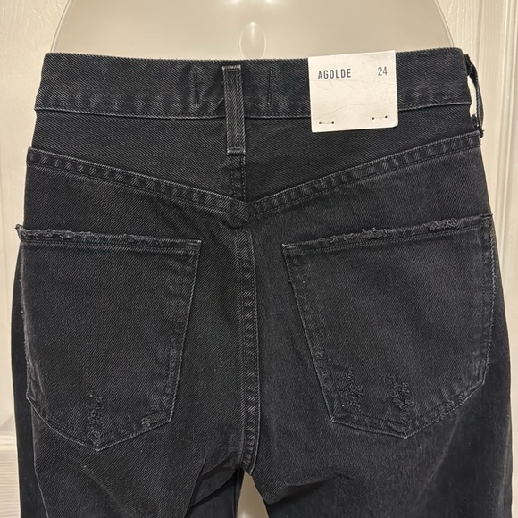 Agolde Cherie High Rise Straight Denim Jeans Distortion Size 24 - Picture 5 of 16